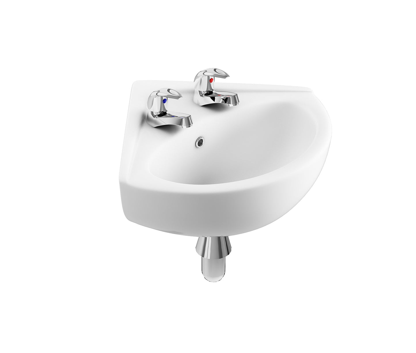 Kota 2TH Corner Basin Wall Mount Only