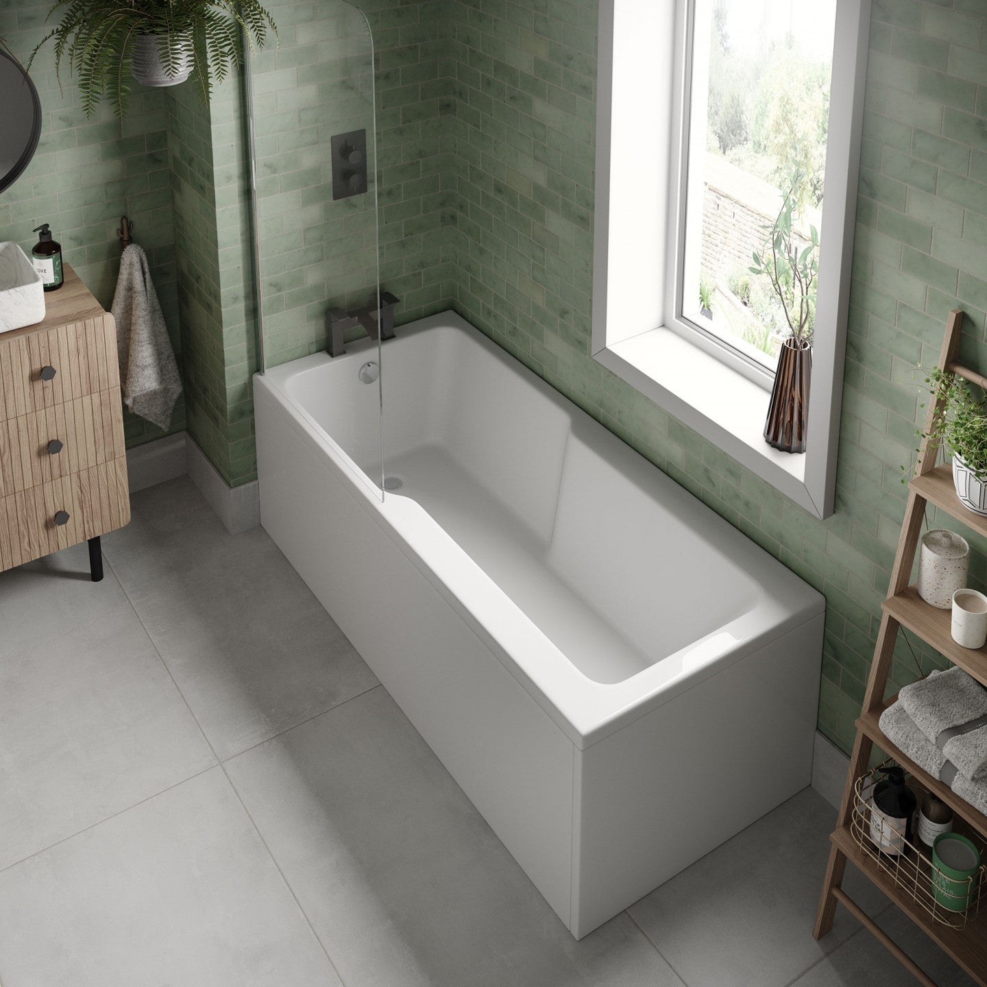Evoque Single Ended Shower Bath