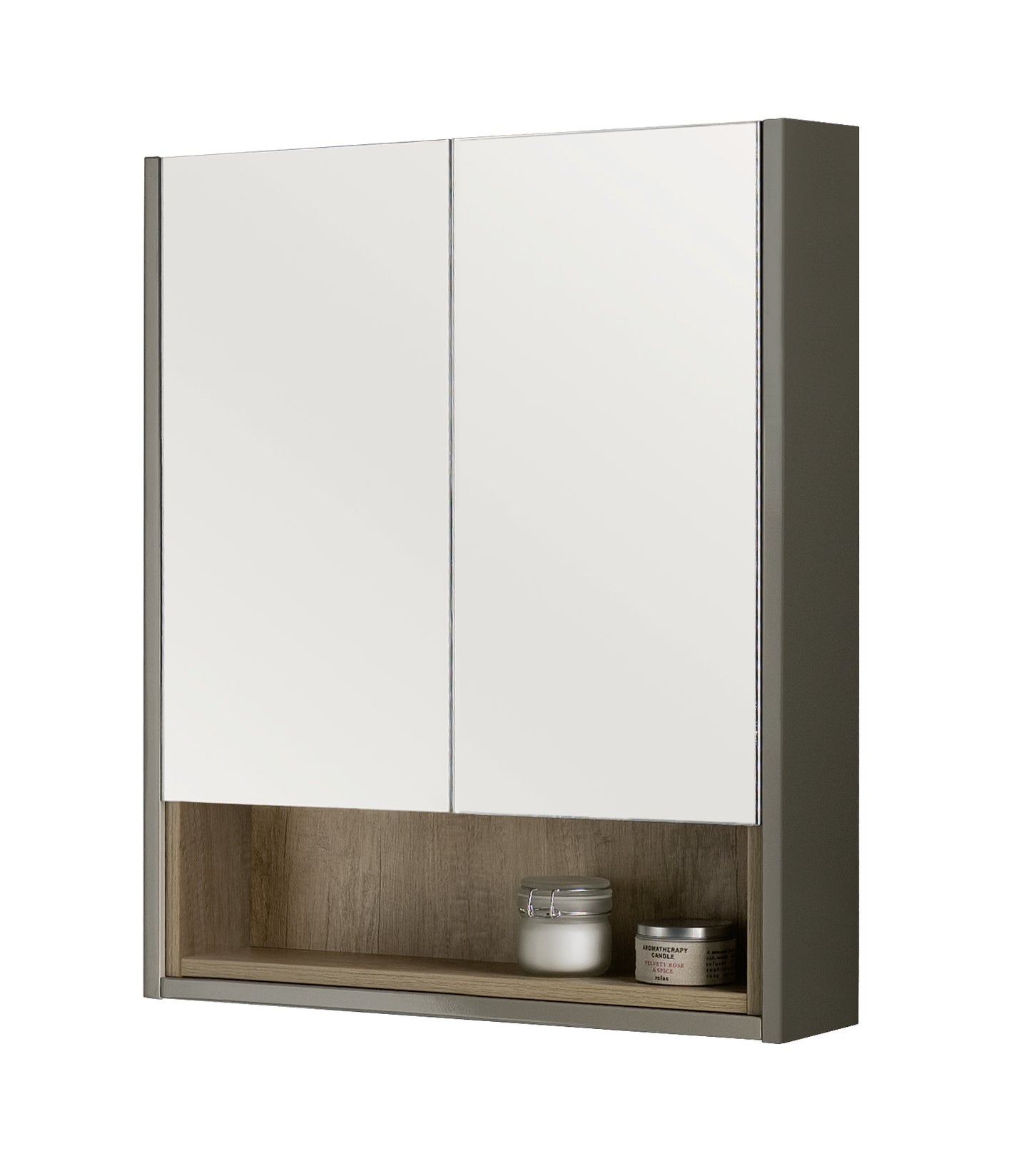 Lucca Mirror Cabinet Matt Taupe
