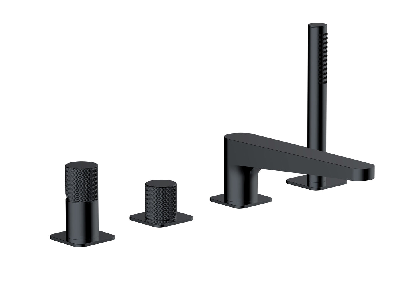 RAKAmalfi 4 Hole Deck Mounted Bath Shower Mixer Matt Black