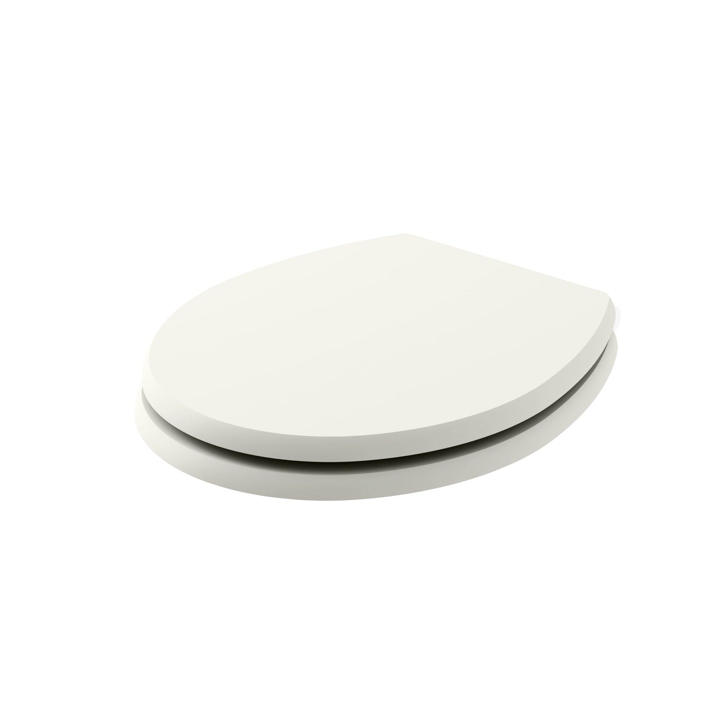 Fitzroy Traditional Round Wood Seat Soft Close Chrome Hinge