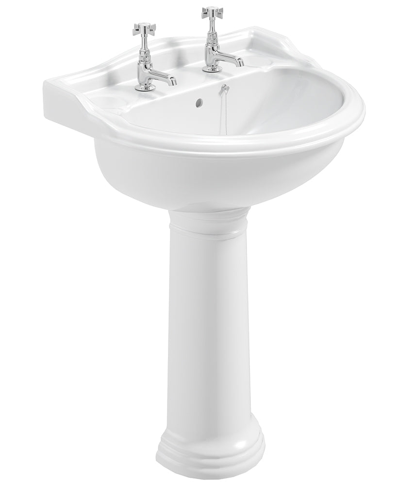 CAMBRIDGE 1 Tap Hole Wash Basin & Full Pedestal
