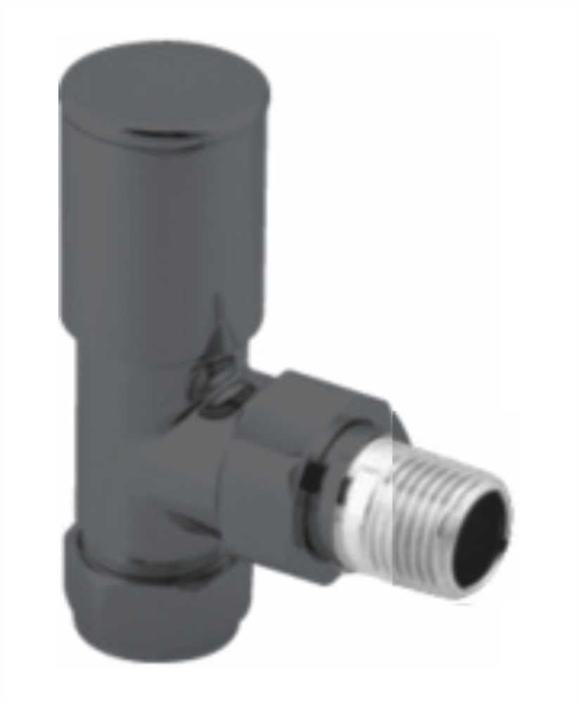 SONAS Round Angled Radiator Valve Anthracite
