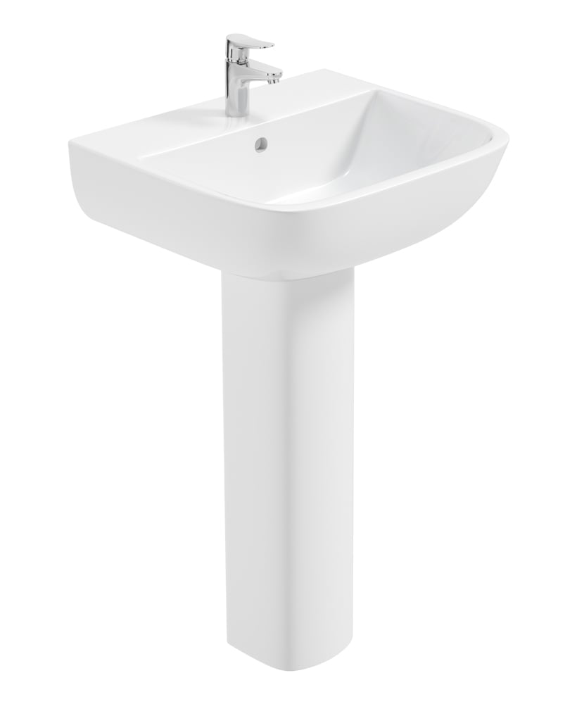 RUBIX 1 Tap Hole Wash Basin & Full Pedestal