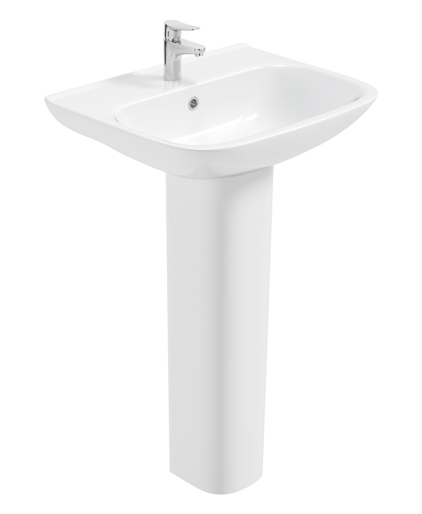 SCALA 1 Tap Hole Wash Basin & Full Pedestal