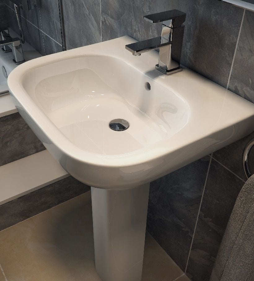 SIGMA 1 Tap Hole Wash Basin & Full Pedestal