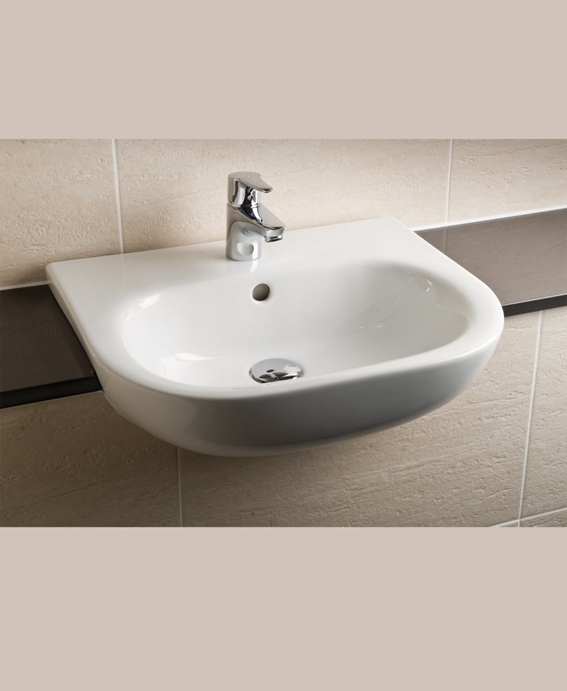 SIGMA 1 Tap Hole Semi Recessed Wash Basin