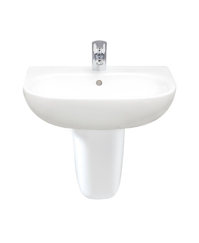 SIGMA 1 Tap Hole Wash Basin & Semi Pedestal