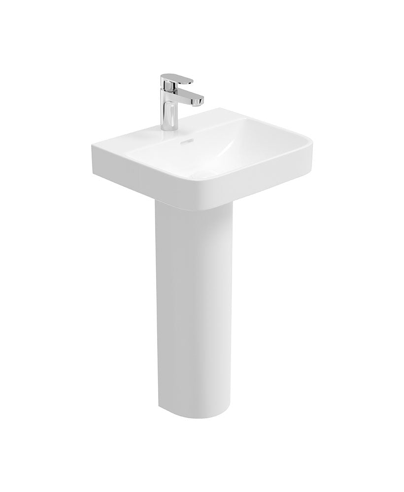HORIZON Square 1 Tap Hole Wash Basin & Full Pedestal