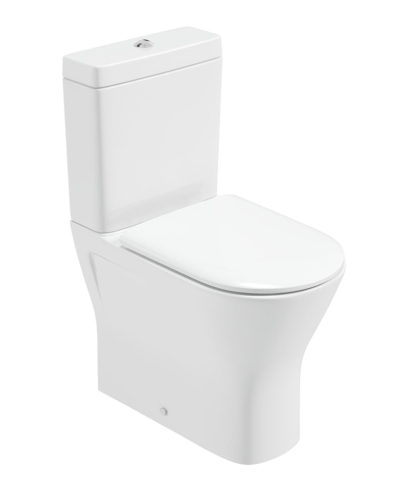 SCALA Rimless Comfort Height Fully Shrouded Close Coupled WC & Sequence Soft Close Seat