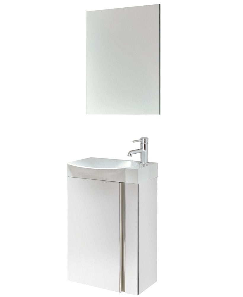 PRAGUE Wall Hung Single Door Vanity Unit