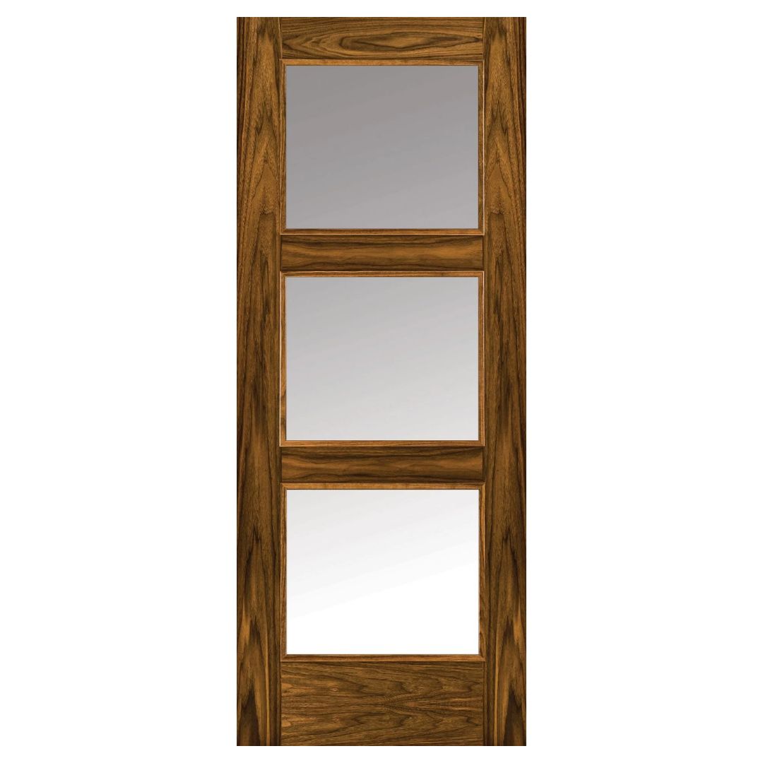 3203 Walnut Satin Clear Glass