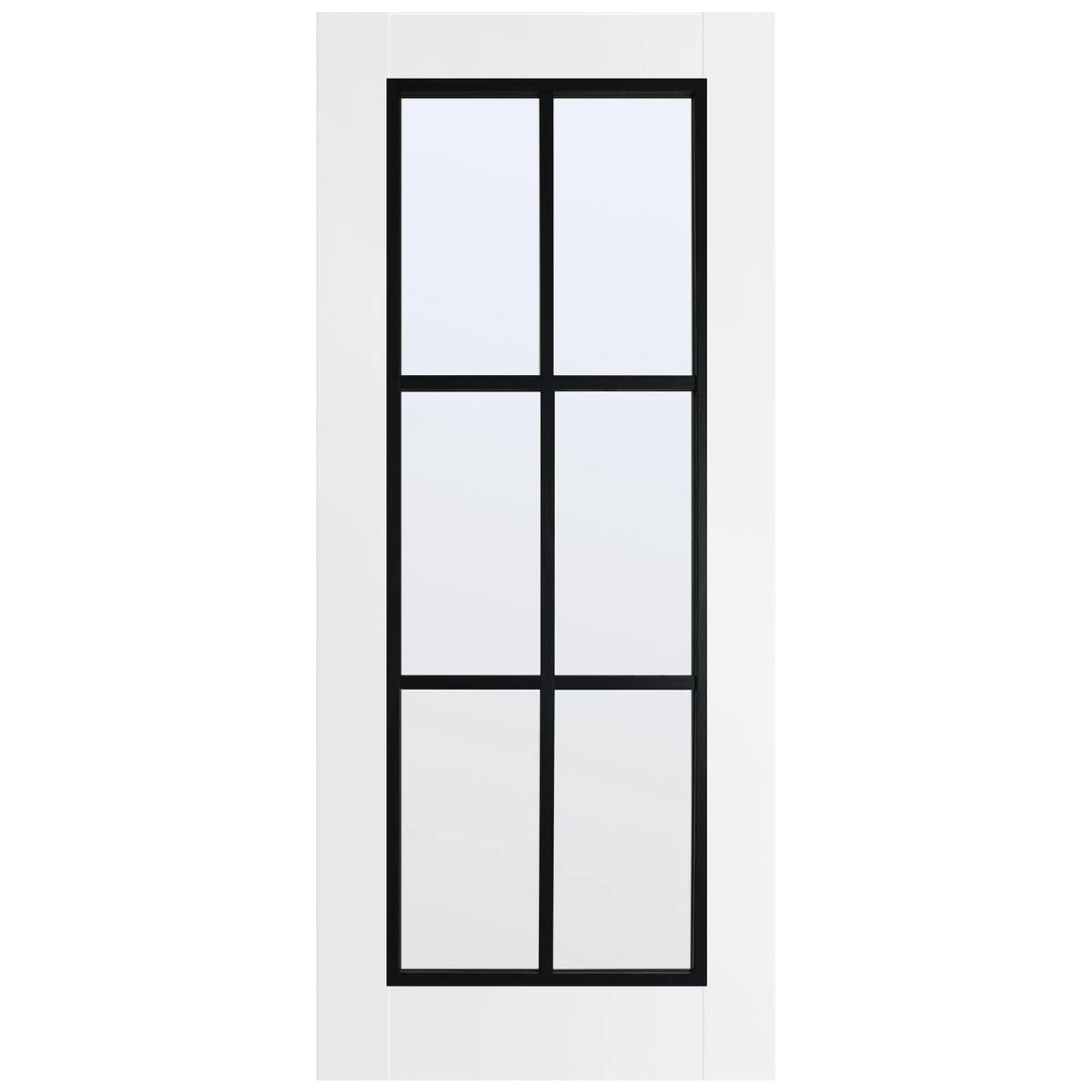 6 Lite Luxury Laminate White Clear Glass