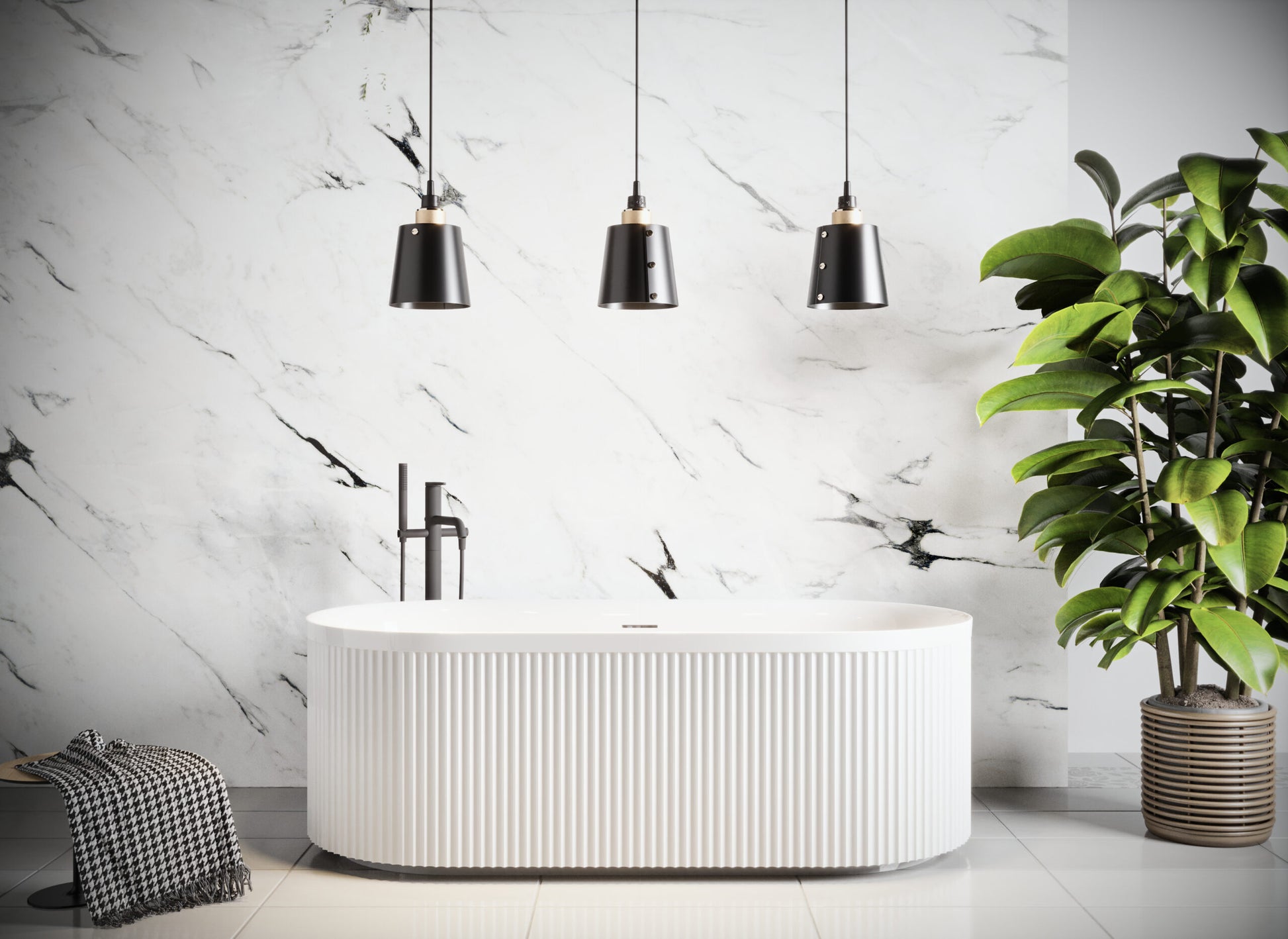 Avara Fluted  Freestanding Bath