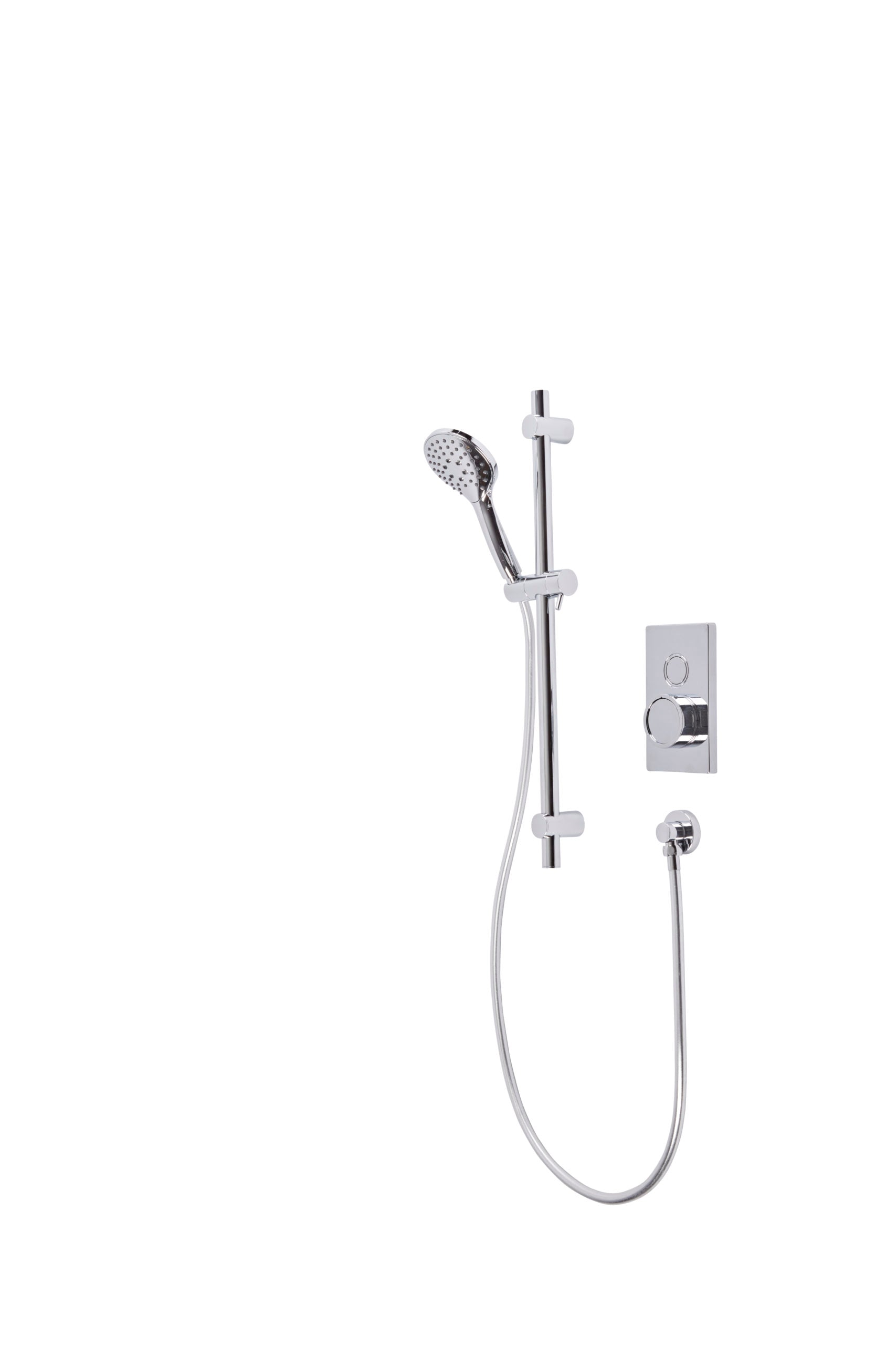 Axiom Single Function Push Button Concealed Shower System with Riser Kit