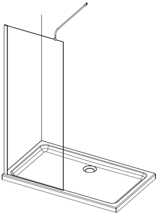 Casanuova Wet Room Extra Height Support Arm