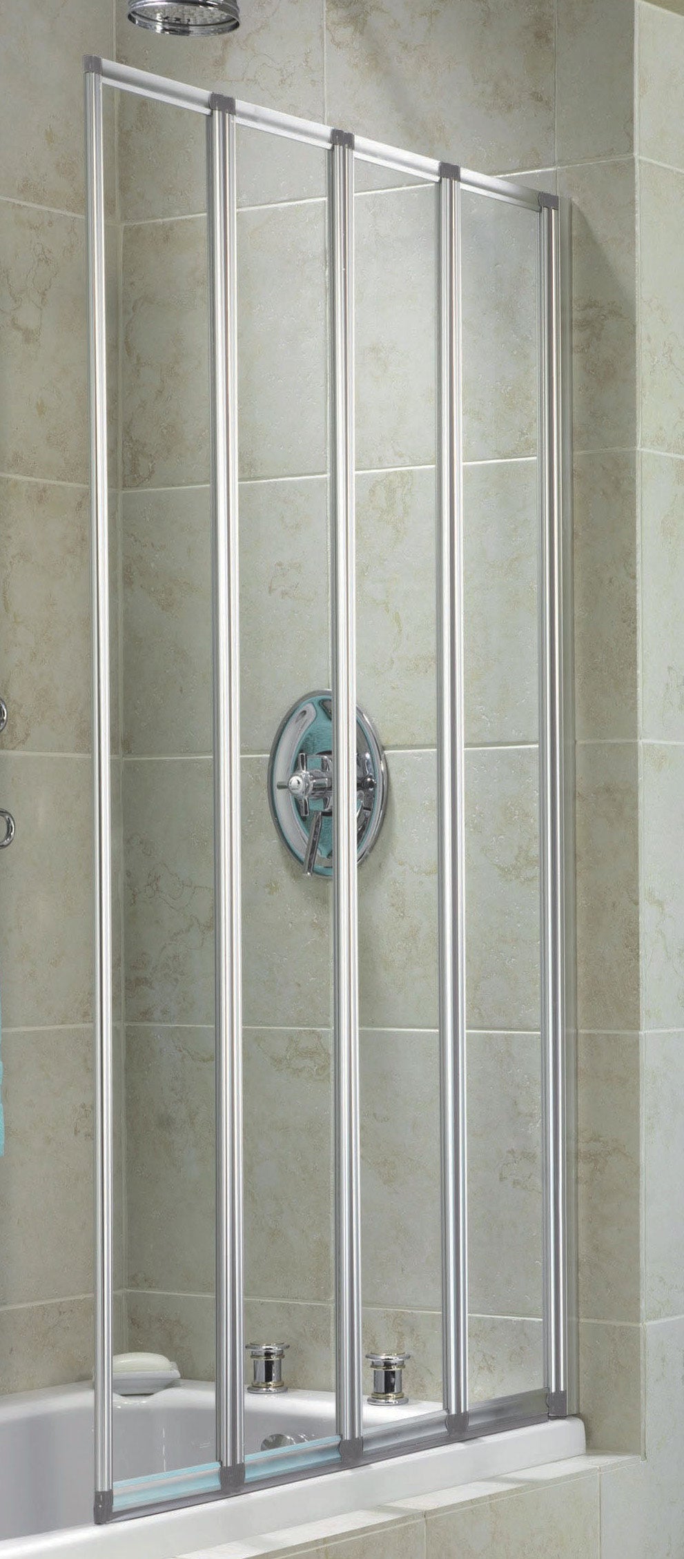 4 Part Bath Screen  Silver