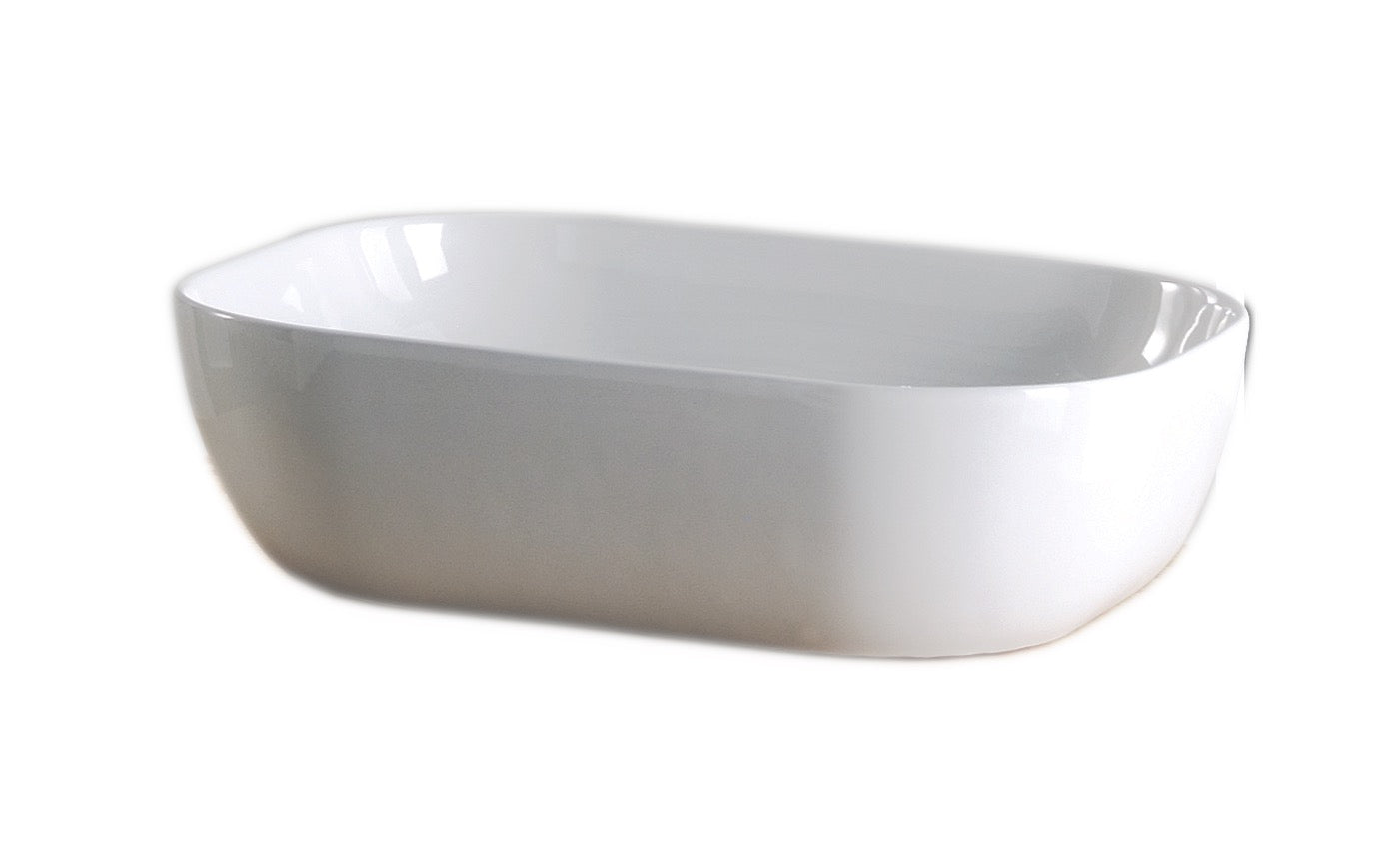 Vessel 505mm ESTANTE Soft Retangular round basin