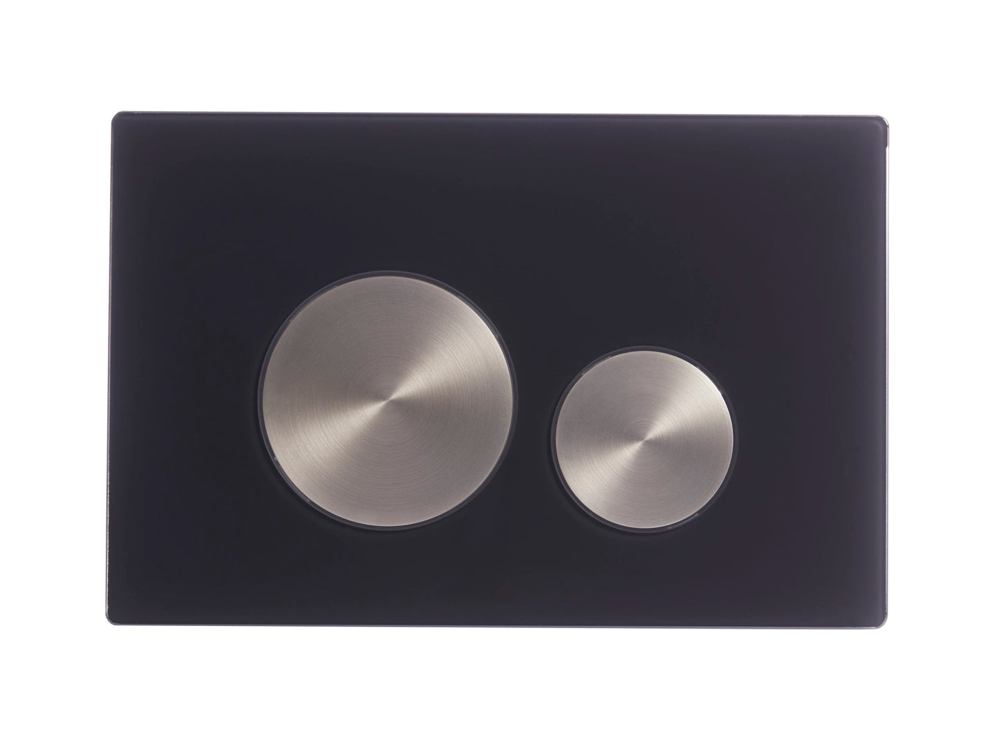 Black Glass Flush Plate With Copper Nickel Buttons