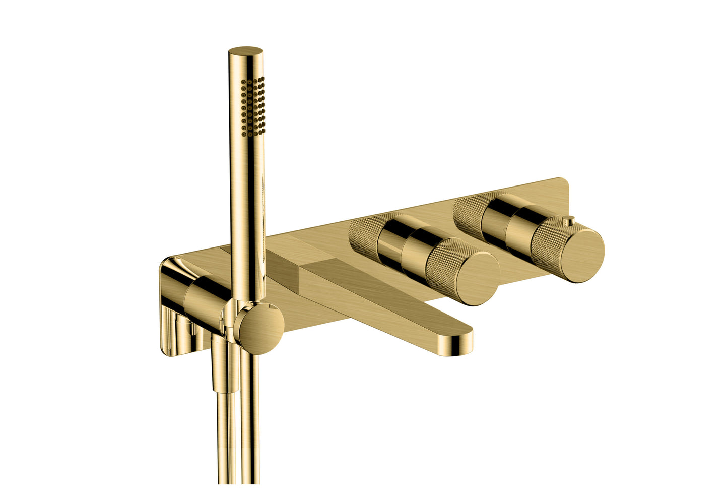 RAKAmalfi Thermostatic Dual Outlet Horizontal Concealed Valve with Bath Spout Inc Shower Kit