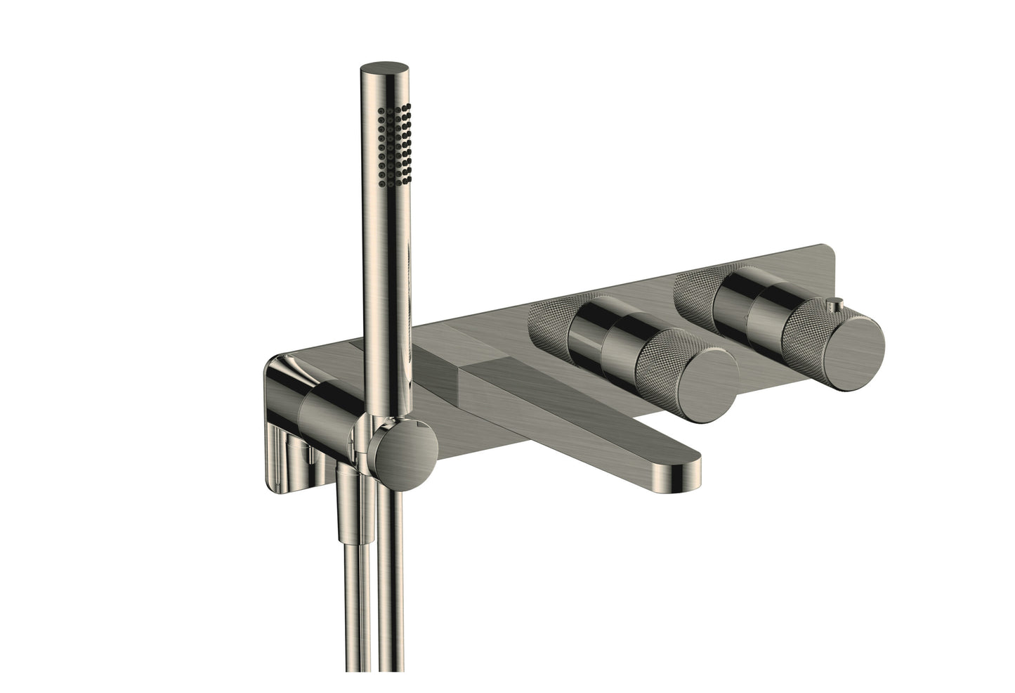 RAKAmalfi Thermostatic Dual Outlet Horizontal Concealed Valve with Bath Spout Inc. Shower Kit