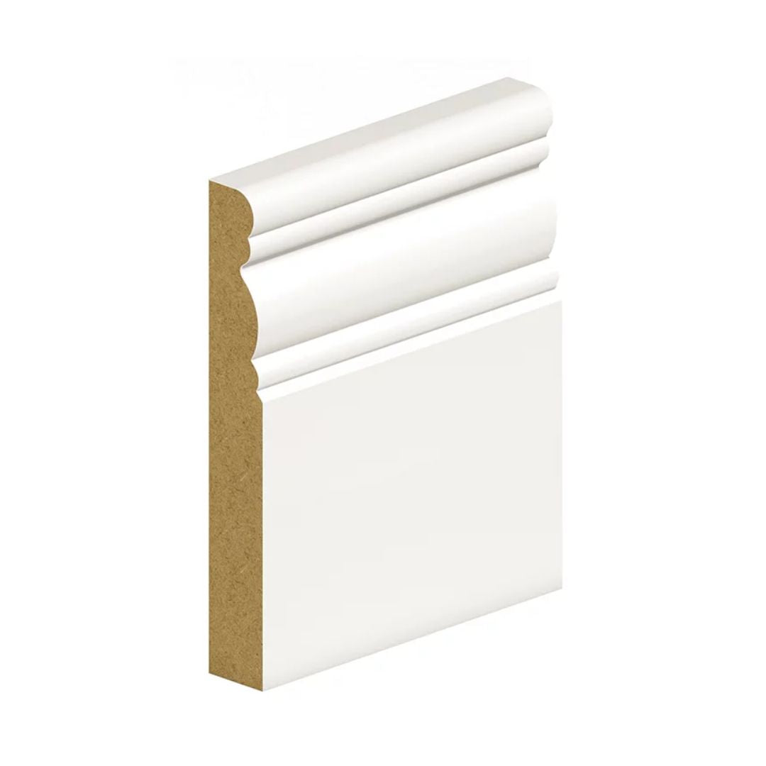 SAM Primed MDF Moulded Skirting