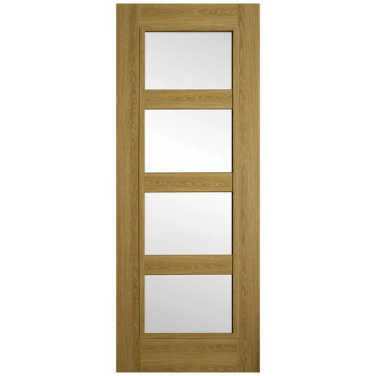 Shaker 4P Luxury Laminate Limed Oak Clear Glass