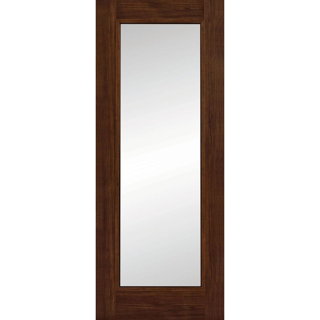 Shaker Luxury Laminate Walnut Clear Glass