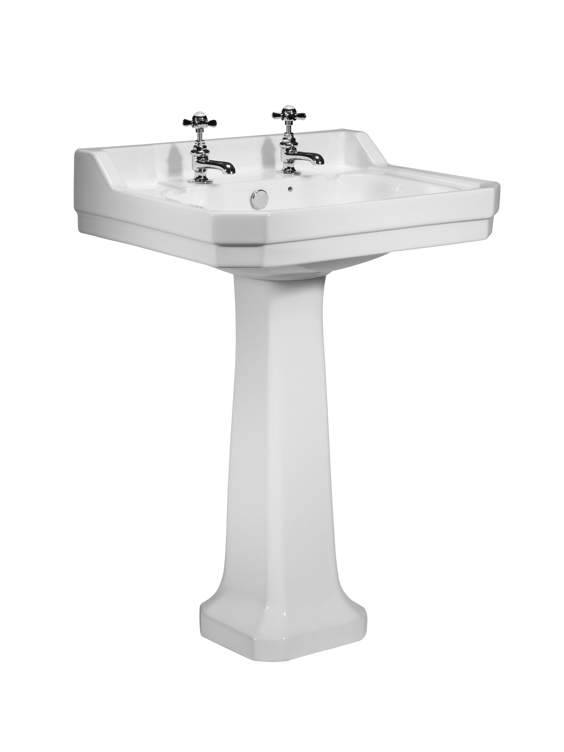 Vitoria 605mm 2 Tap Hole Square basin only