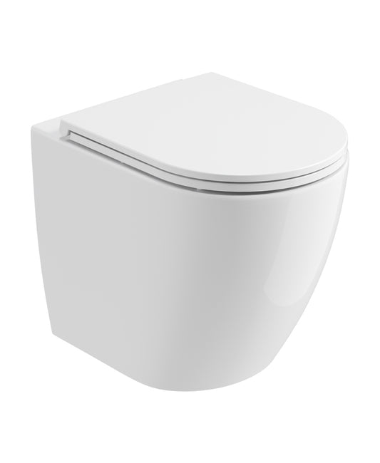 AVANTI Rimless Back To Wall WC & Soft Close Seat Ceramic