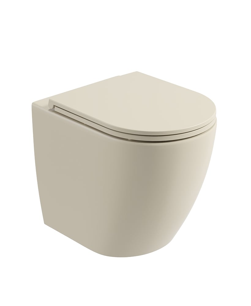 AVANTI Rimless Back To Wall WC & Soft Close Seat Ivory