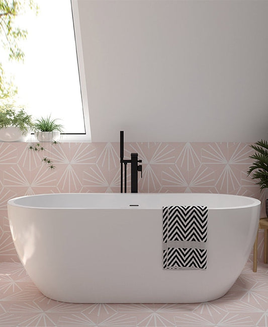 ANDREA Freestanding 1555x Bath white including Waste and Overflow