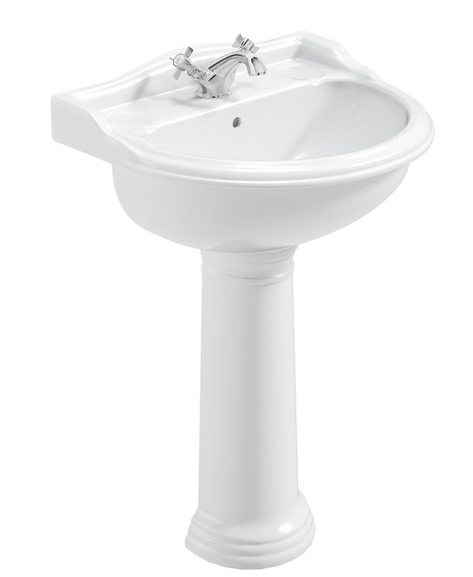 CAMBRIDGE 1 Tap Hole Wash Basin & Full Pedestal