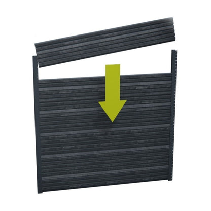 DURAPOST RAILS FOR URBAN SLATTED COMPOSITE PANEL (PK2) | BLACK