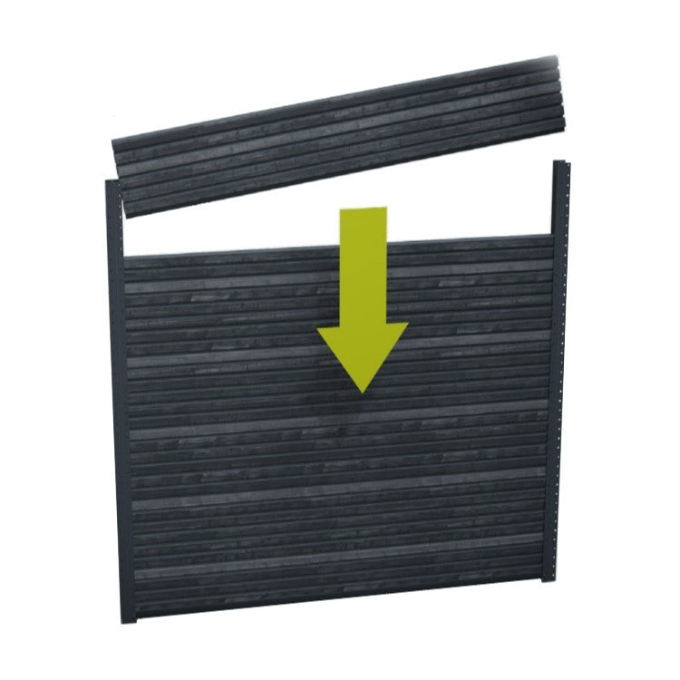 DURAPOST RAILS FOR URBAN SLATTED COMPOSITE PANEL (PK2) | ANTHRACITE GREY