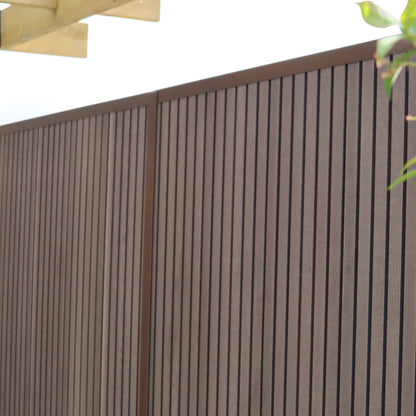 DURAPOST RAILS FOR URBAN SLATTED COMPOSITE PANEL (PK2) | SEPIA BROWN