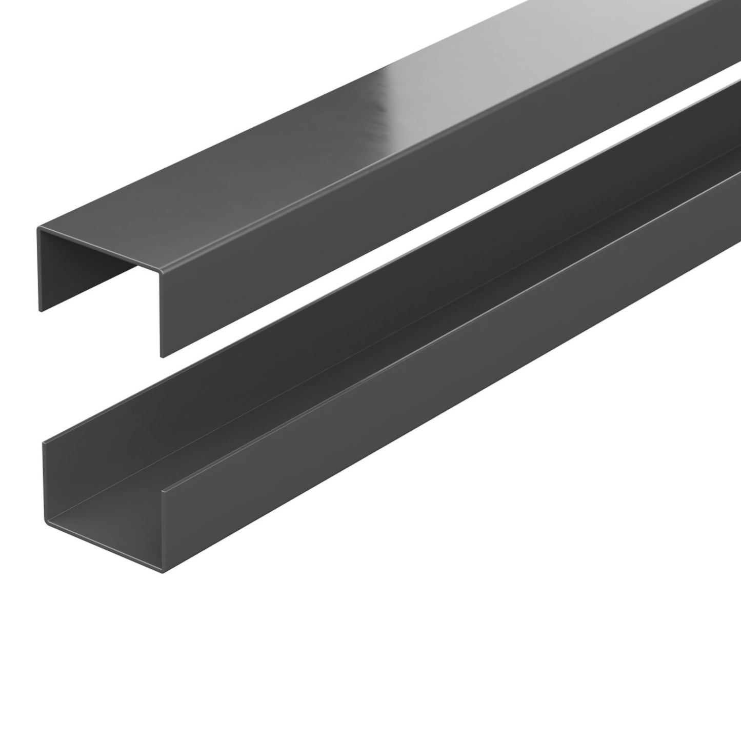 DURAPOST RAILS FOR URBAN SLATTED COMPOSITE PANEL (PK2) | ANTHRACITE GREY