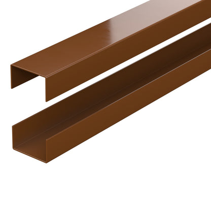 DURAPOST RAILS FOR URBAN SLATTED COMPOSITE PANEL (PK2) | SEPIA BROWN