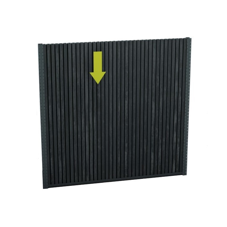 DURAPOST RAILS FOR URBAN SLATTED COMPOSITE PANEL (PK2) | BLACK