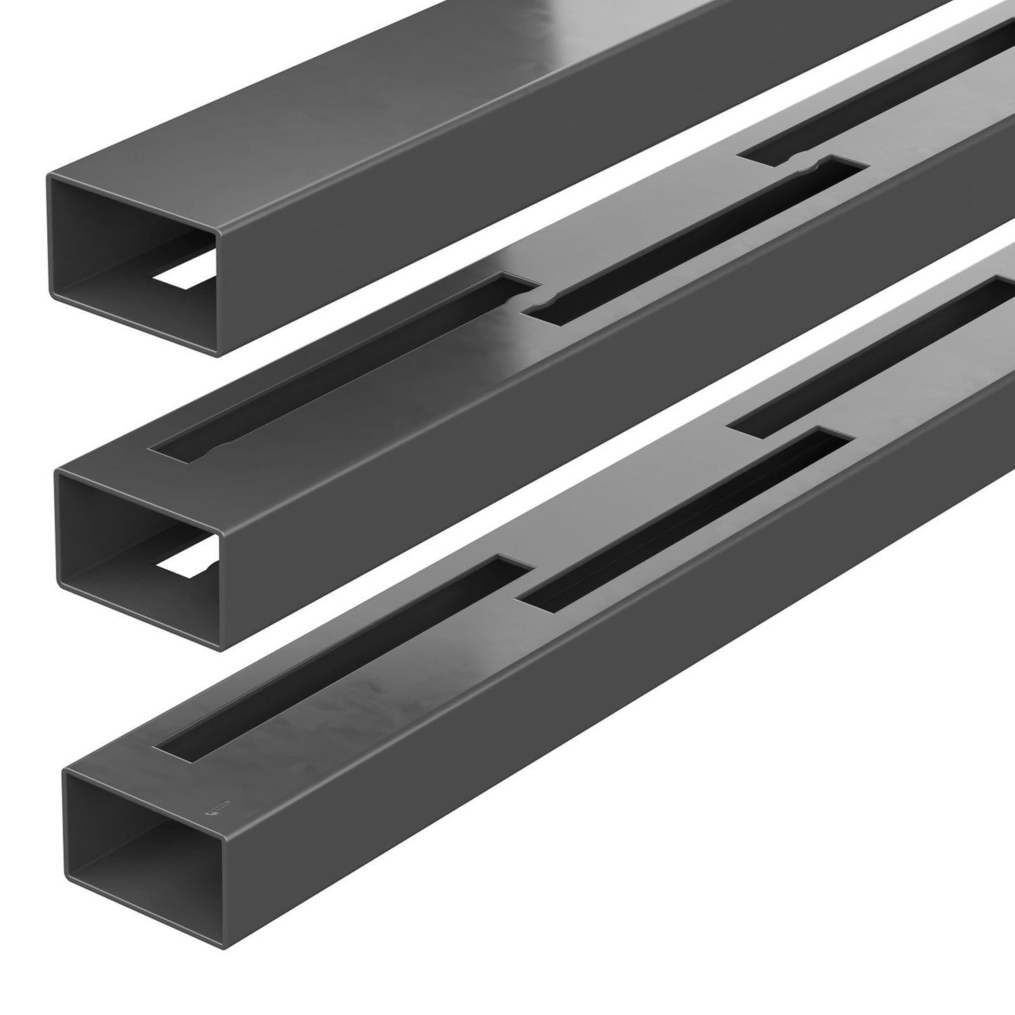 DURAPOST RAILS FOR FULL HEIGHT VENTO FENCE PANEL | 1829MM ANTHRACITE GREY (PK3)