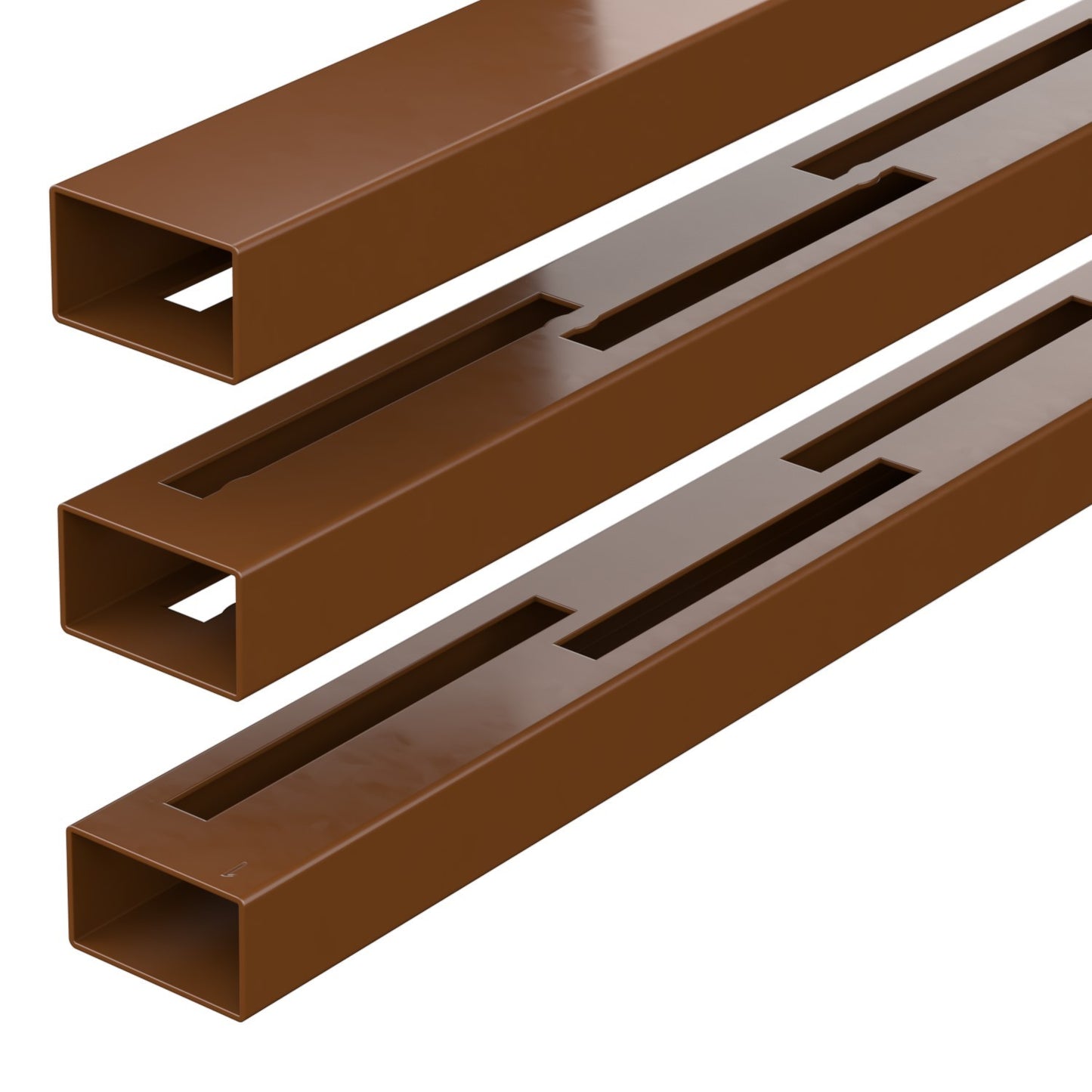 DURAPOST RAILS FOR FULL HEIGHT VENTO FENCE PANEL | 1829MM SEPIA BROWN (PK3)