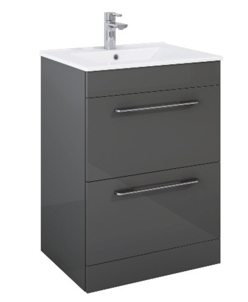 OTTO PLUS Floorstanding Two Drawer Vanity Unit