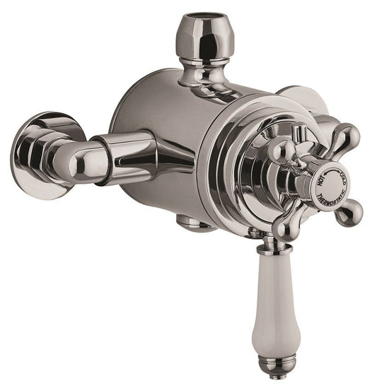 ELIZABETH Traditional Thermostatic Exposed Dual Control Shower Valve Chrome