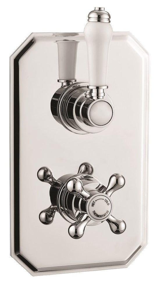 CARYS Traditional Thermostatic Concealed Dual Control Shower Valve Chrome