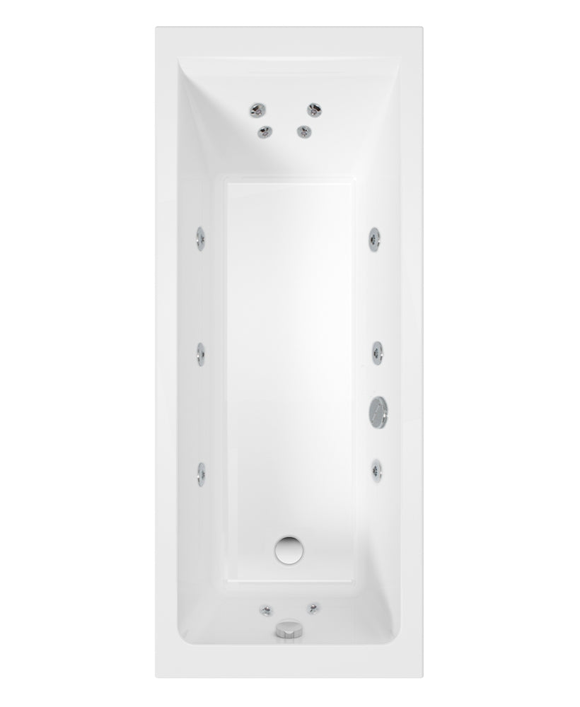 CUBO Single Ended 12 Jet Whirlpool Bath