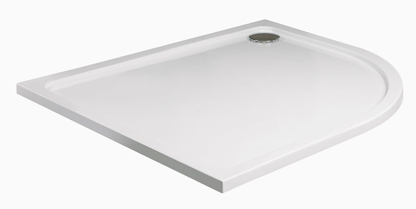 LOW PROFILE Offset Quadrant Right Hand No Upstand Shower Tray