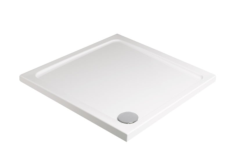 LOW PROFILE Square No Upstand Shower Tray White