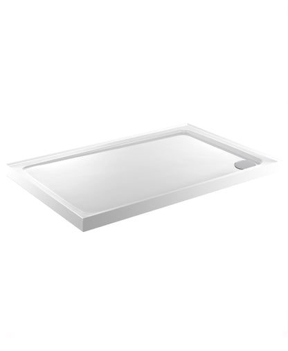 LOW PROFILE Rectangle 4 Upstand Shower Tray White