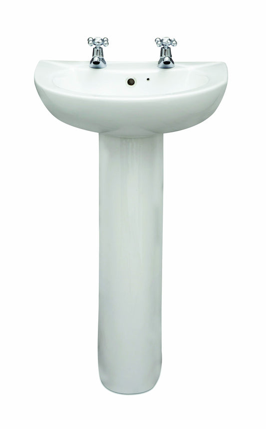 STRATA 2 Tap Hole Wash Basin & Full Pedestal