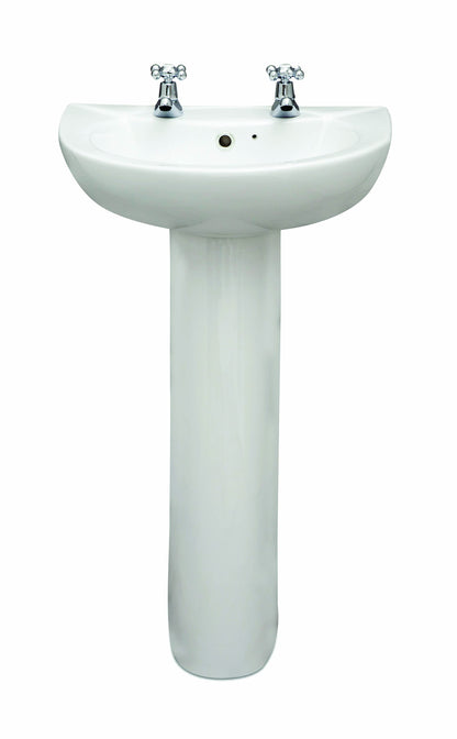 STRATA 2 Tap Hole Wash Basin & Full Pedestal